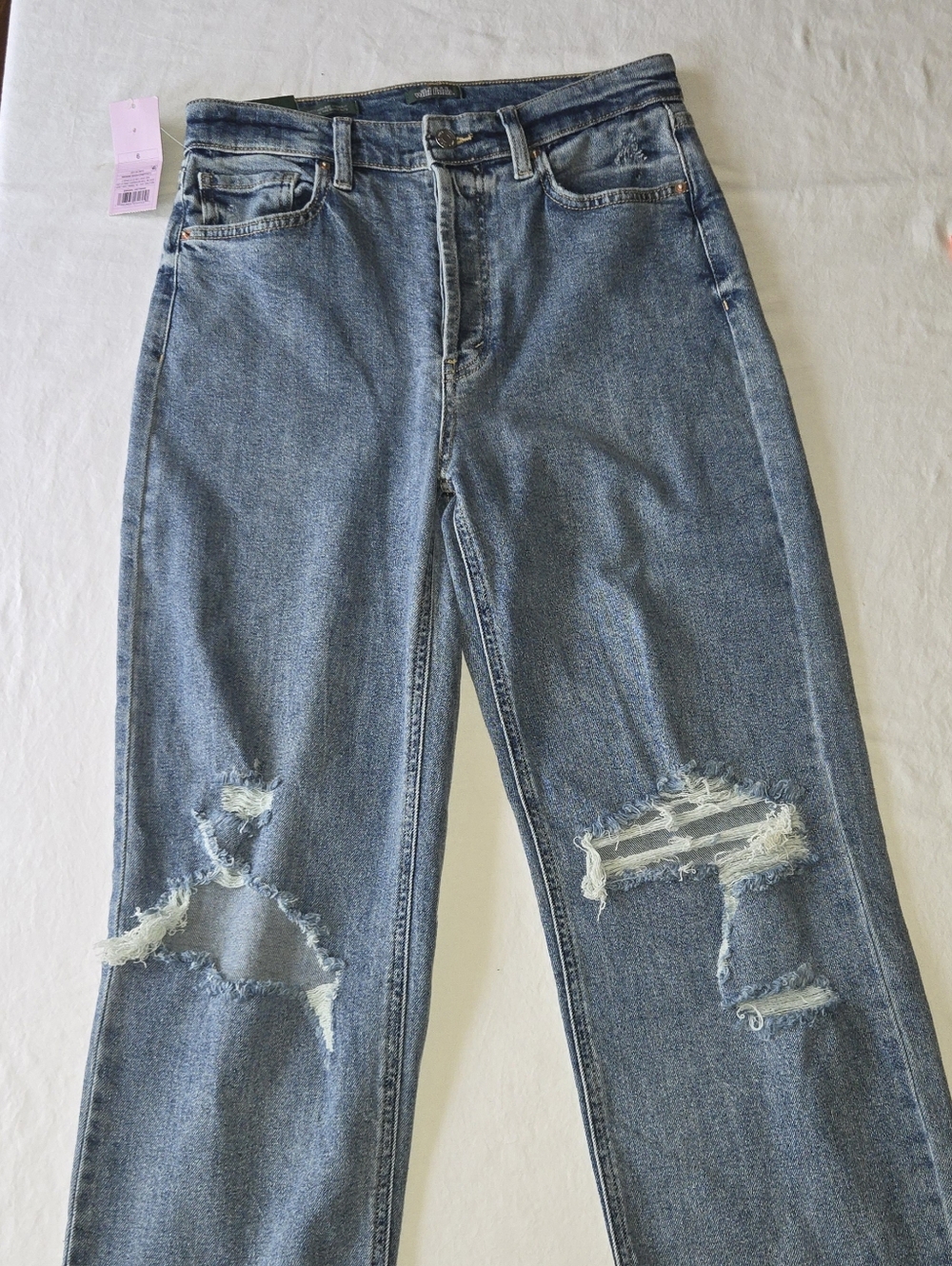 NWT Wild Fable Womens Distressed High Rise Straight-leg jeans, 6/28